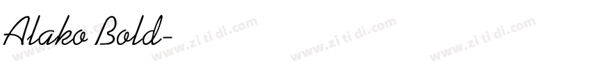 Alako Bold字体转换